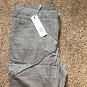 Slim taper checkered pants
